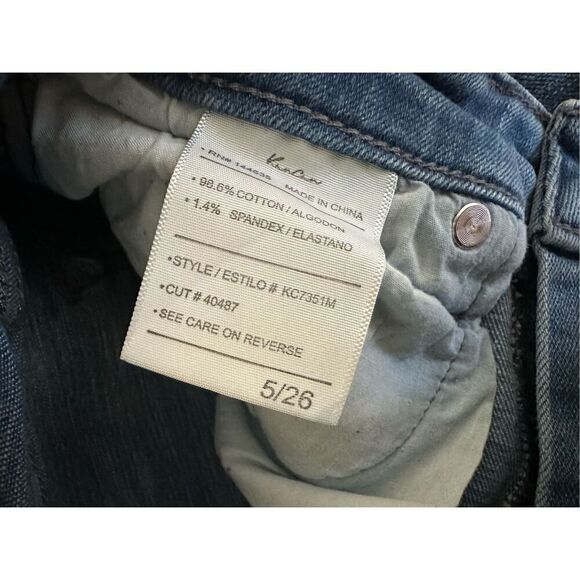 Kancan Medium Wash Distressed Skinny Jeans Midrise Size 5 or 26 Classic 5 Pocket - Picture 5 of 6